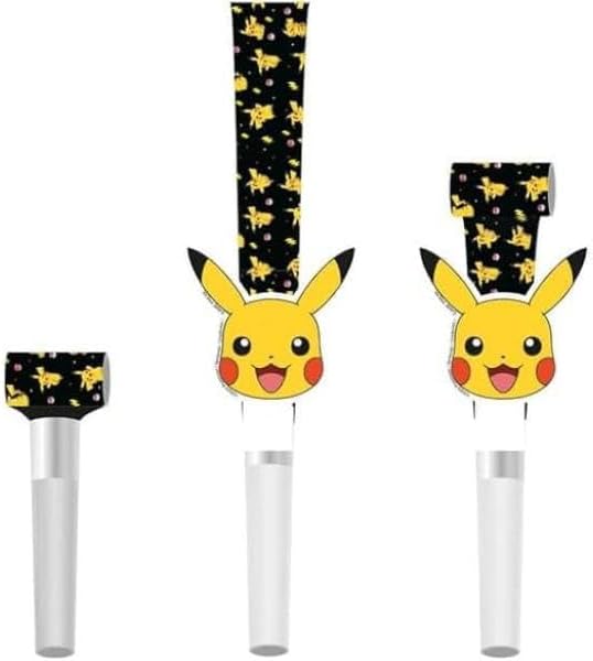 Amscan Pokemon 9917122 Loud Pikachu Children's Birthday Party Pack of 8