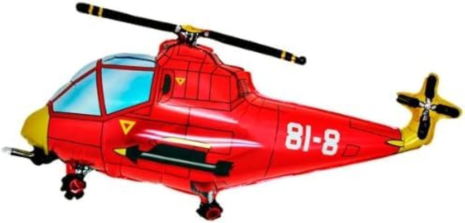 Foil Balloon Helicopter Red Foil Balloons