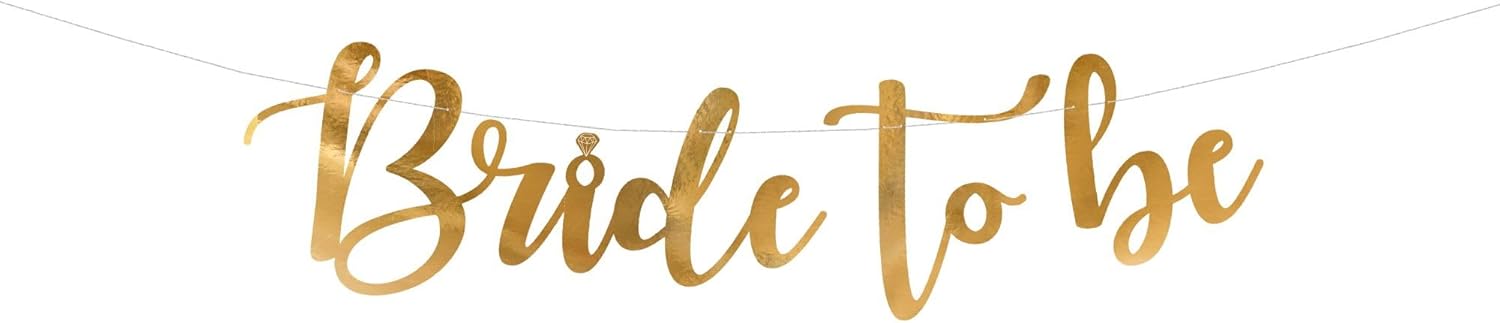 PartyDeco Banner Bride to be Gold | 80 x 19 cm