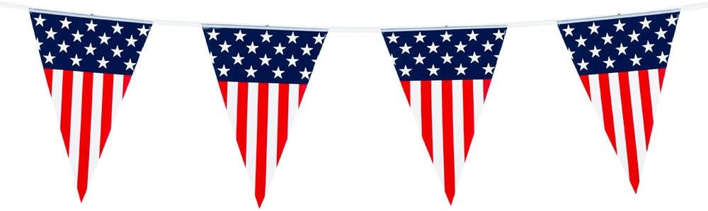 Boland American USA Flag Bunting Party Banner Decoration Accessory 6M
