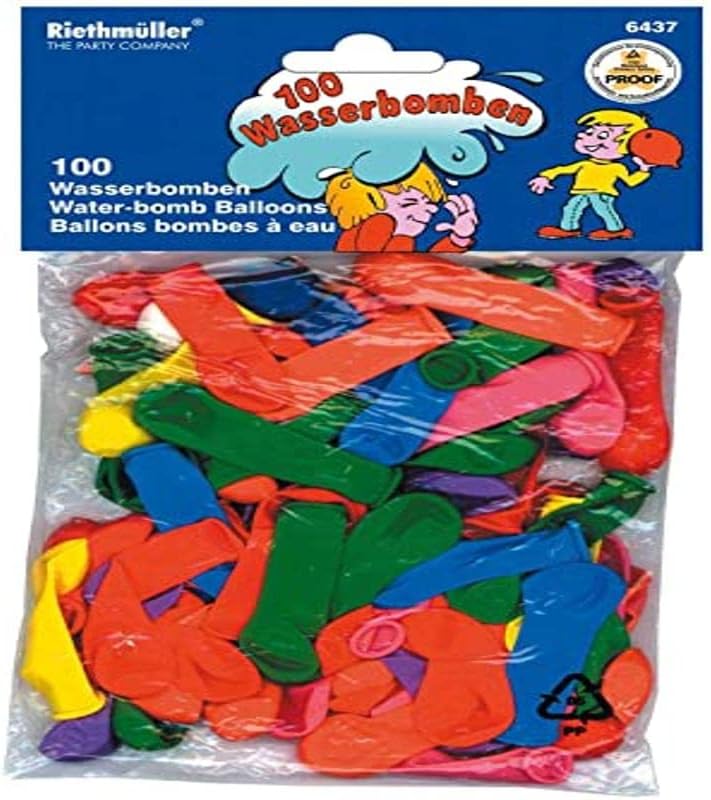 Amscan 6437 Latex Balloons Pack Of 100 Water Bombs