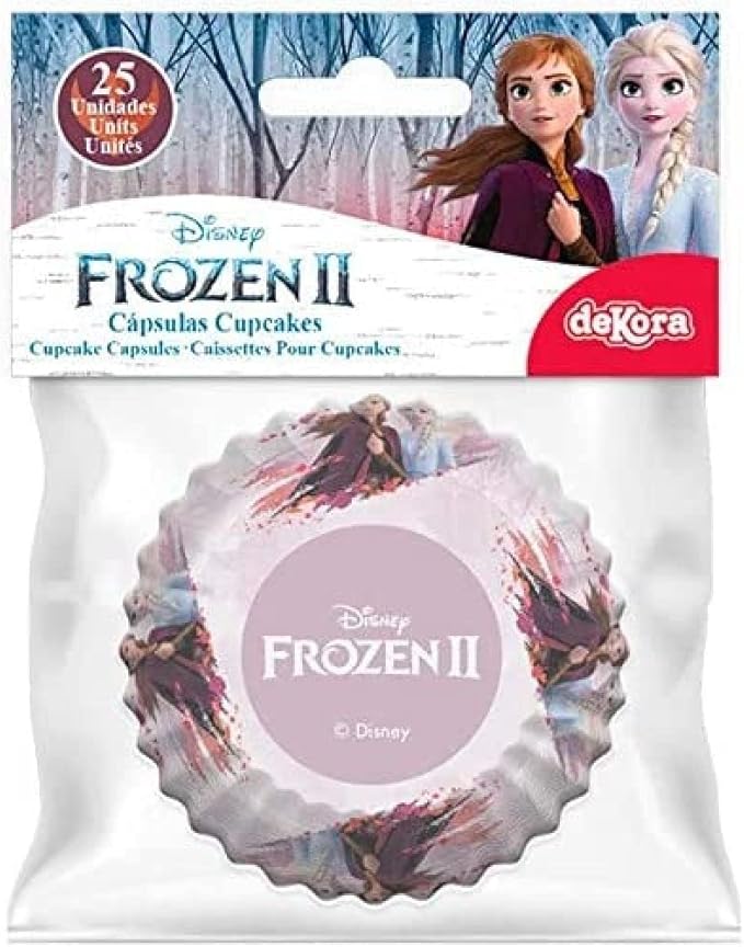 Dekora - Baking Mould Set | Muffin and Cupcake Moulds Paper - Pack of 25 - Frozen II Frozen