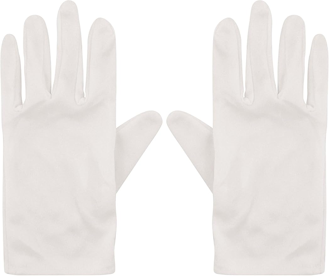 Henbrandt Kids White Gloves Wizard Costume Accessory Mouse Plumber Clown