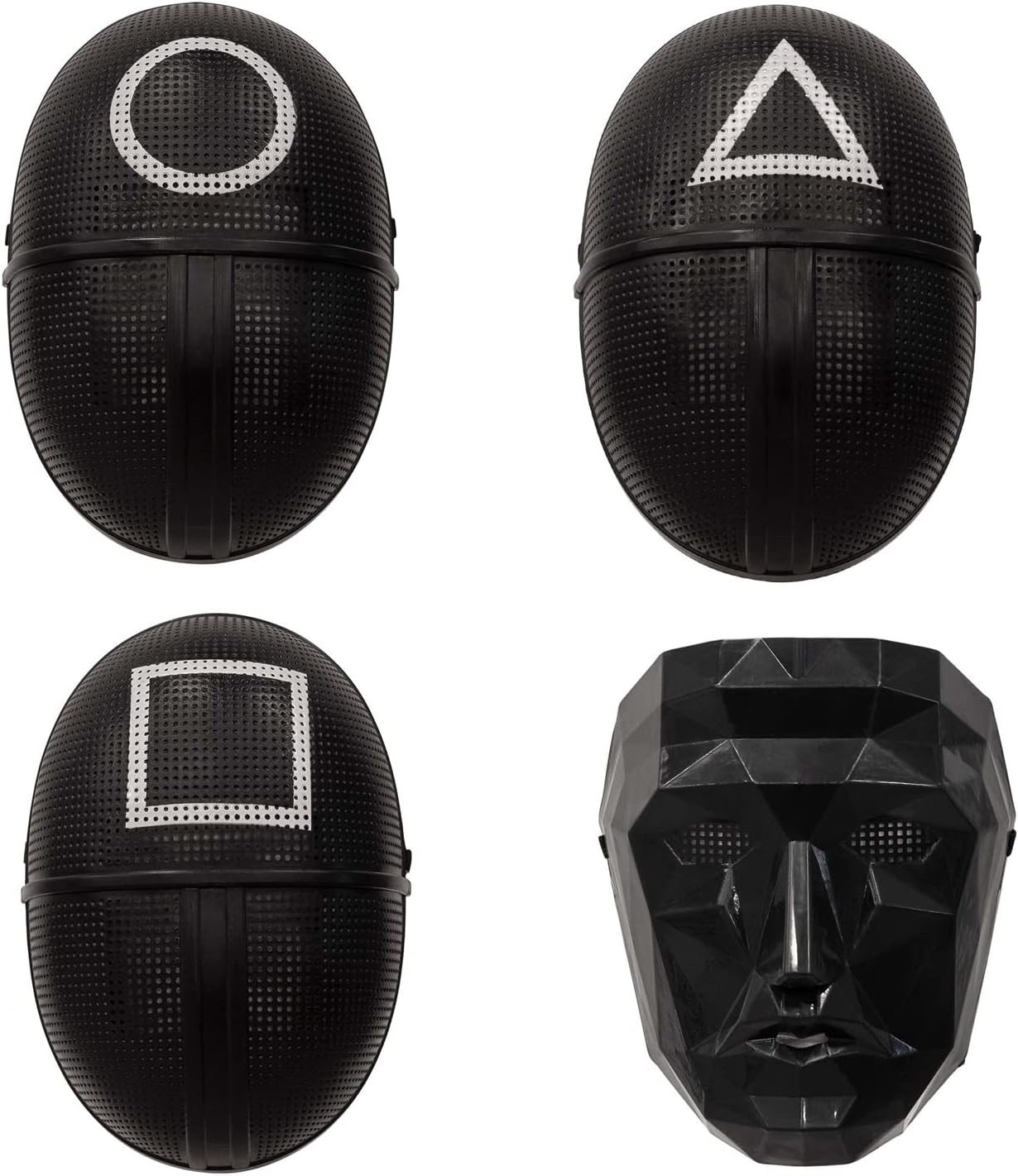 Boland - Mask - Triangle, Square, Circle or Leader, 4 Models to Choose, Soldier - Guard, Player, Face Mask, Korean Game Mask, Game, Costume, Carnival, Theme Party