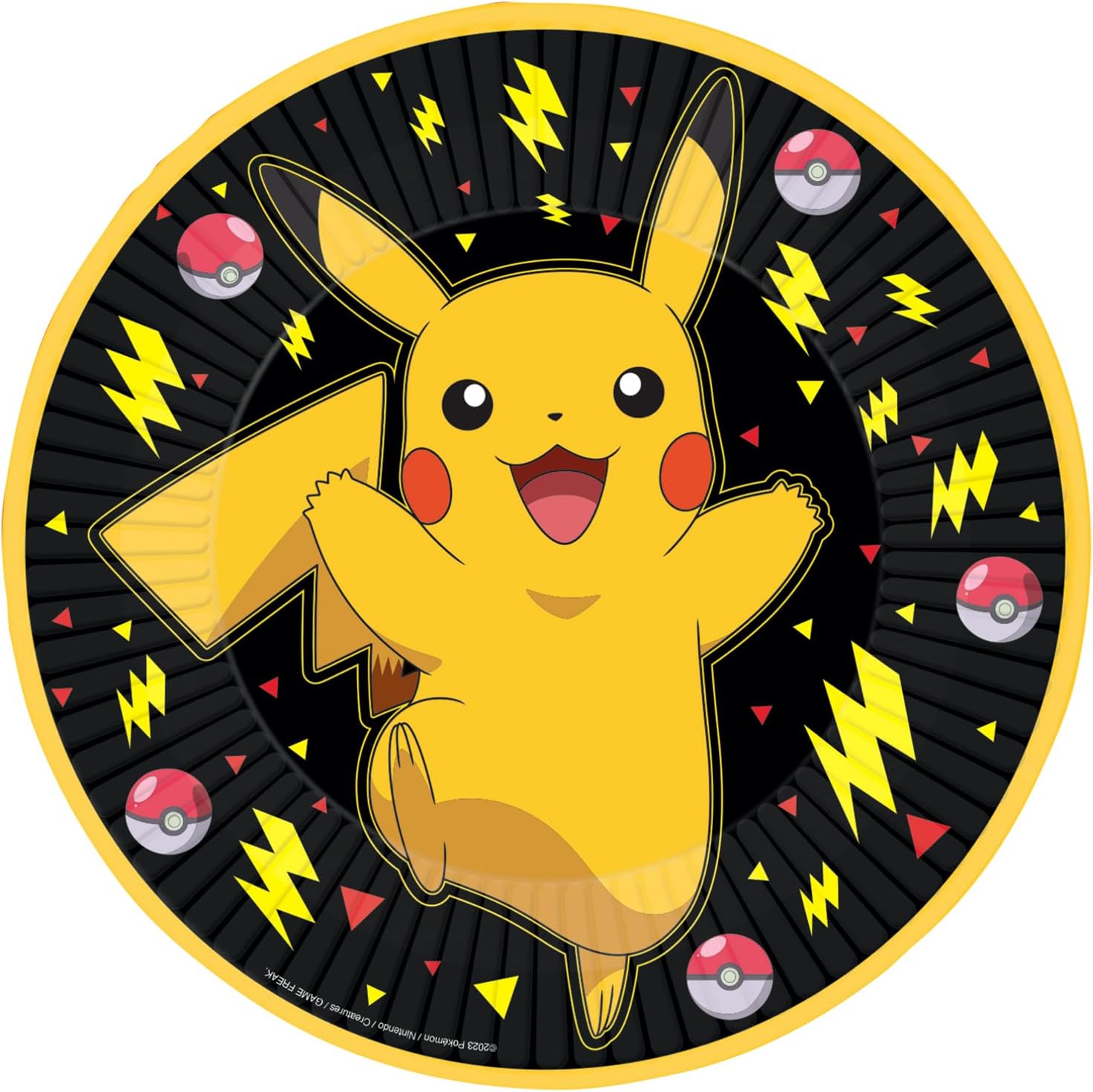 Amscan Pokemon 9917104-66 Paper Plates for Children's Birthday Party Pack of 8