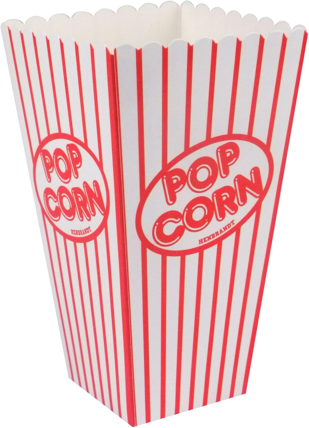 HENBRANDT 10 x Small Pop Corn Boxes 14 x 7.5 cm Retro Popcorn Pot Candy Treats Container for Parties, Birthdays, Cinema Parties and Christmas