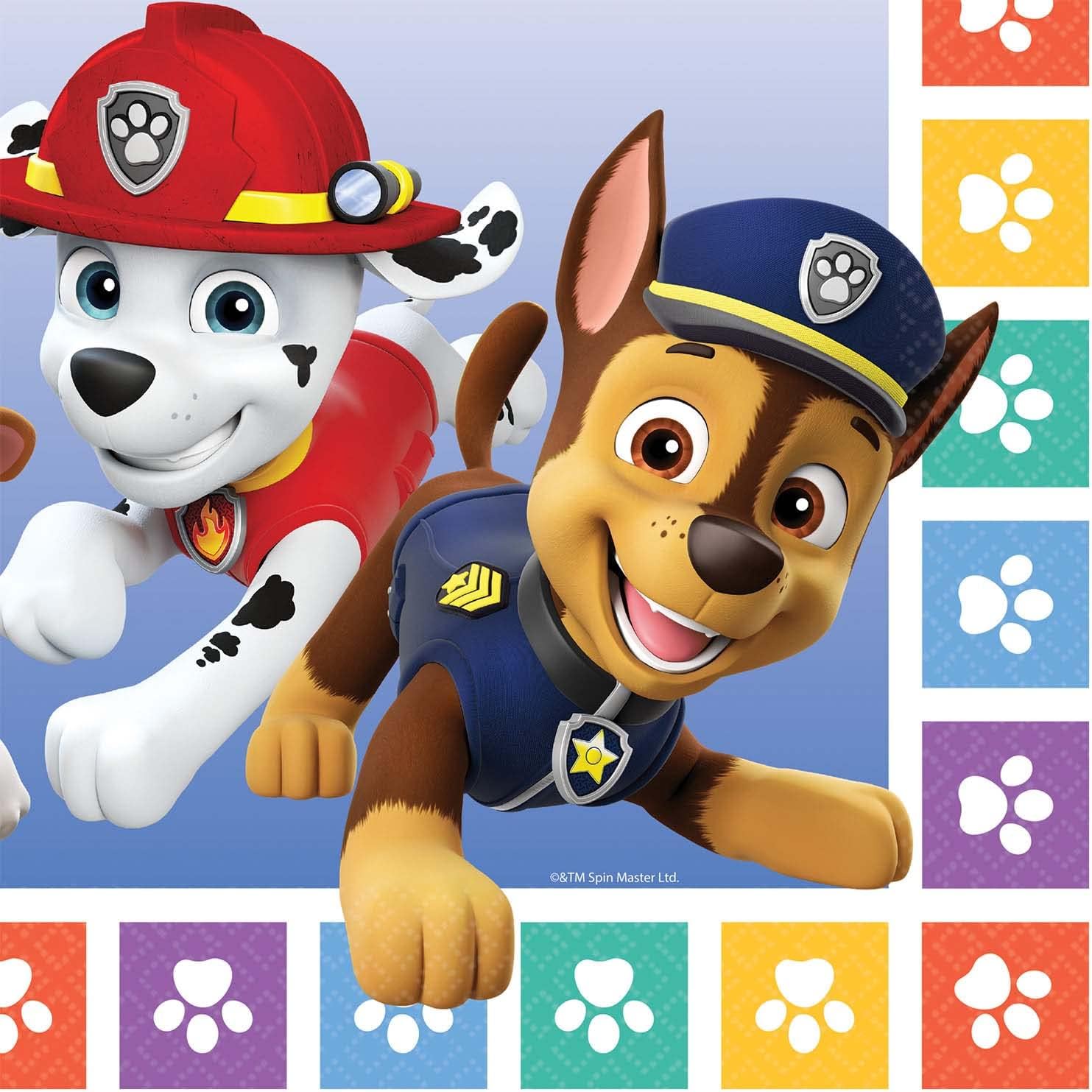 Amscan Paw Patrol 9914237 Napkins Pack of 16 33 x 33 cm Medium