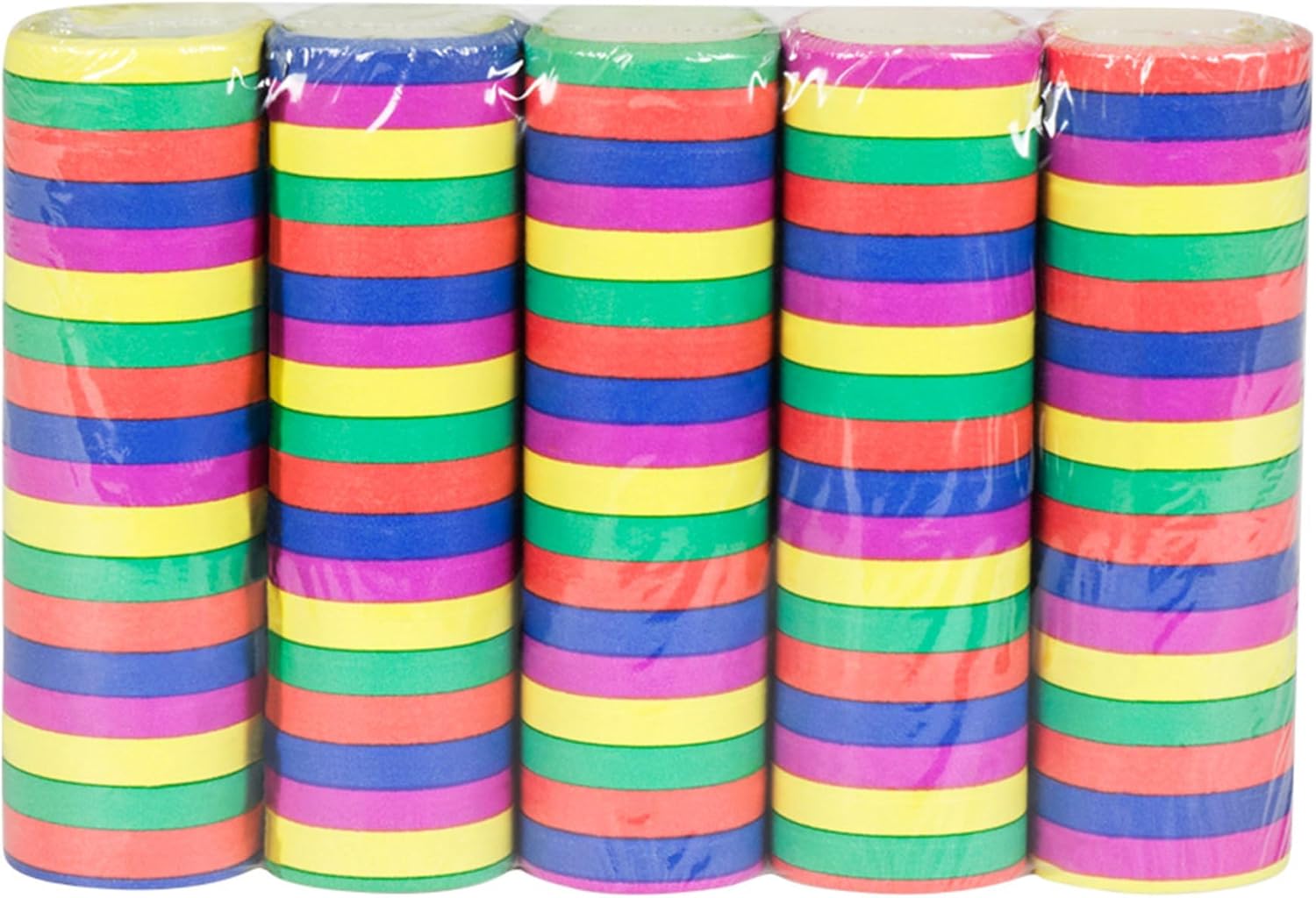 Boland 76050 Streamers, 5 Colours, Length 400 cm, Flame Retardant, Multicoloured, Carnival, Birthday, Decoration, Disco, Children's Birthday, Nursery, Garden Party, Theme Party, Pack of 5