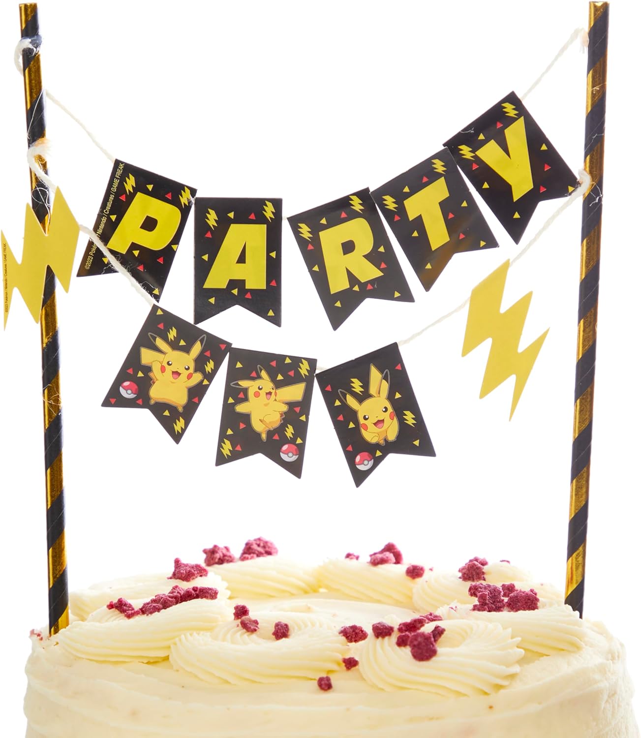 Amscan Pokemon 9917118 Children's Birthday Cake Topper with Bunting