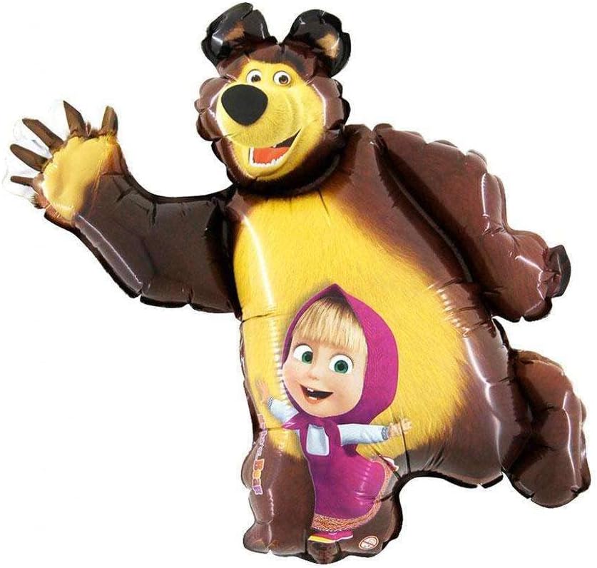 Grabo - Supershape Inflatable Balloon 35"-87 cm Macha & Bear Unpacked, Multicoloured, L164