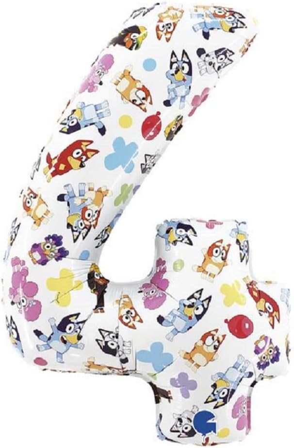 Bluey Number 4 Balloon 26"