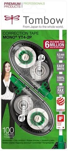 Tombow CT-YT4-2P Pack of 2 Mono Side Correction CTYT4 4.2 mm x 10 m