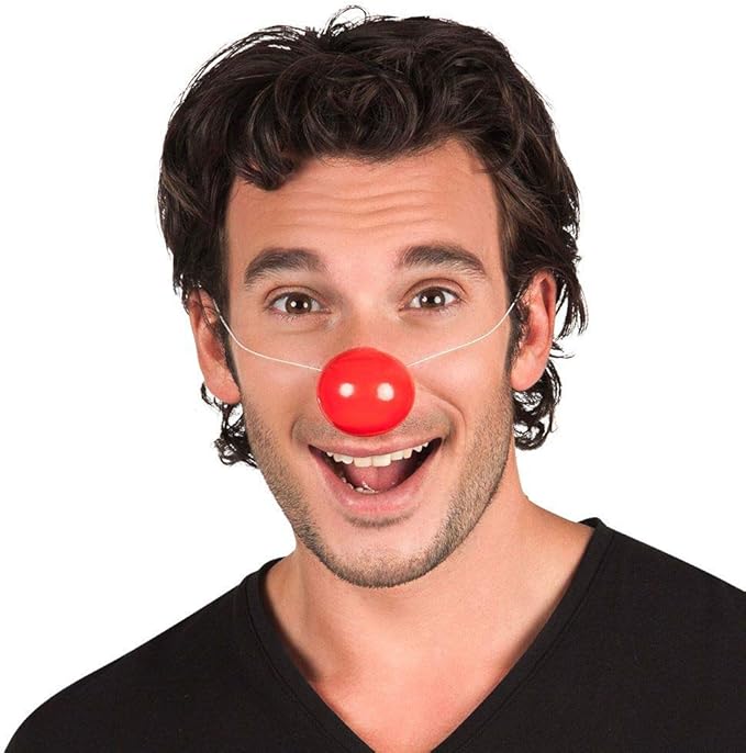 Aptafêtes - AC2420 - Pack of 6 Child/Adult Clown Noses with Elastic