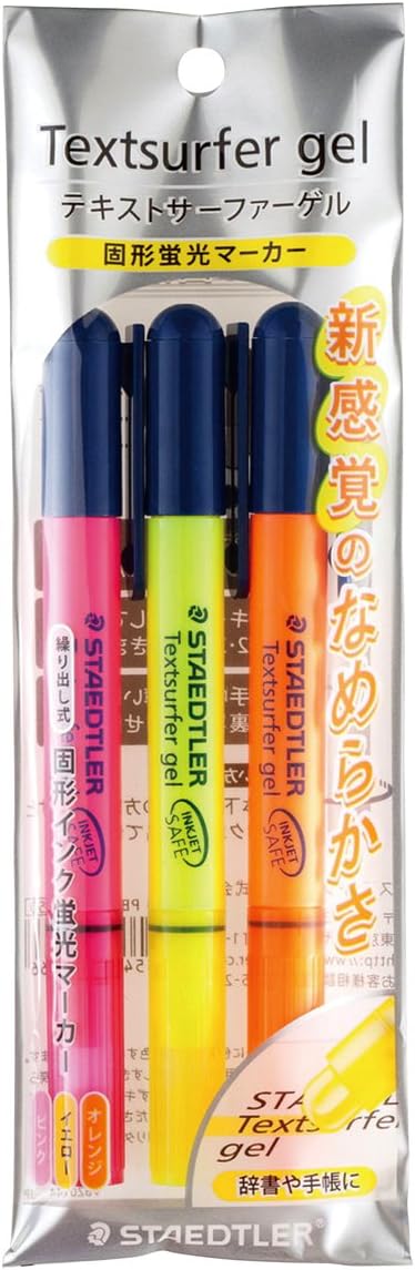 STAEDTLER Textsurfer Lot de 3 surligneurs gel 3 couleurs (264 PB3)