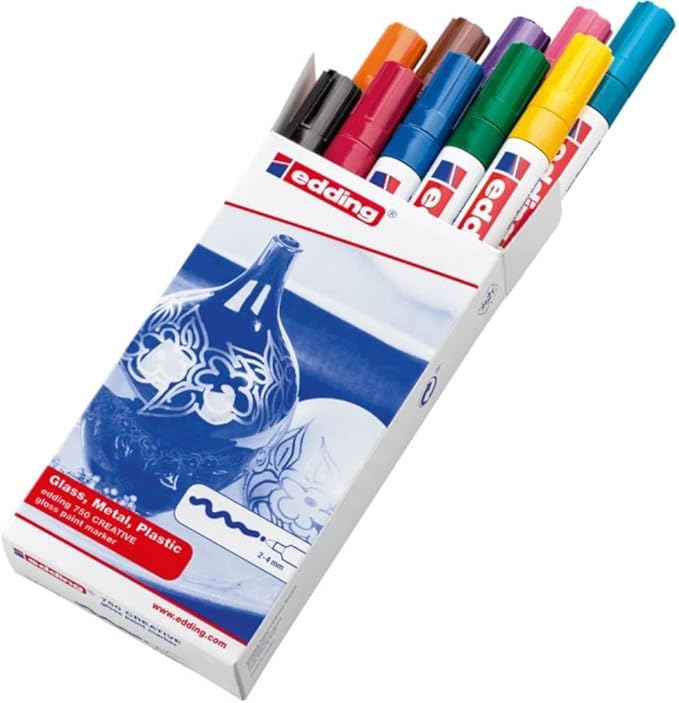 Edding 780 Fine Gloss Paint Marker 0.8 mm Economy Pack. Customisable, assorted colours