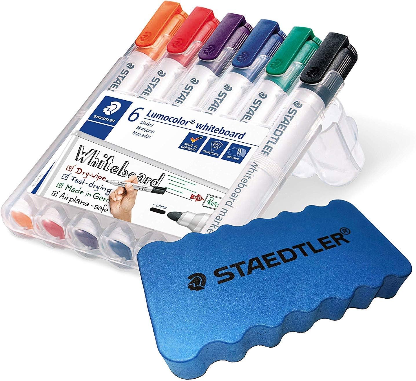 Staedtler Lumocolor 351 WP6 Marqueur pour tableau blanc, pointe ogive env.