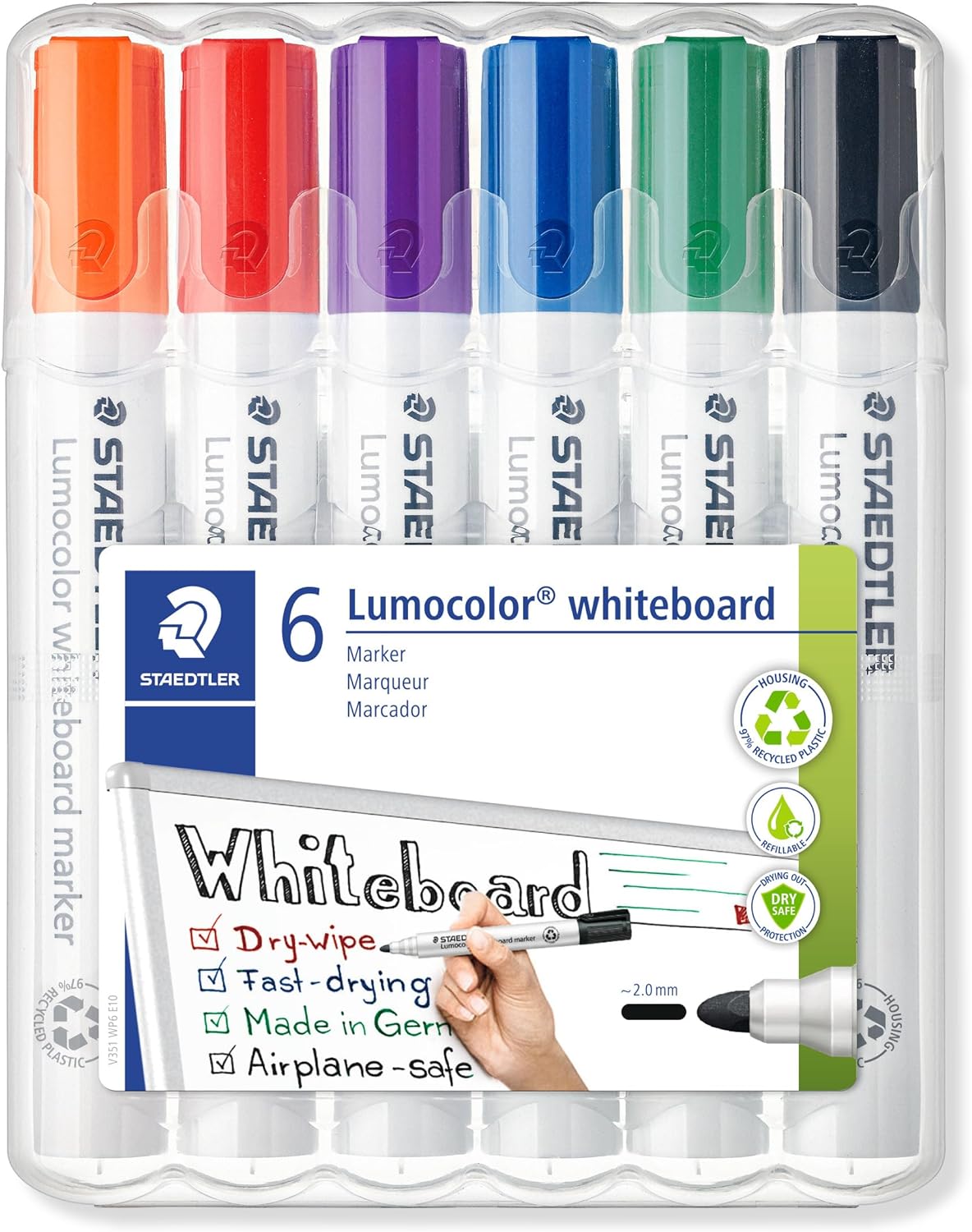 Staedtler Lumocolor 351, Marqueurs pour tableau blanc effaçables à sec