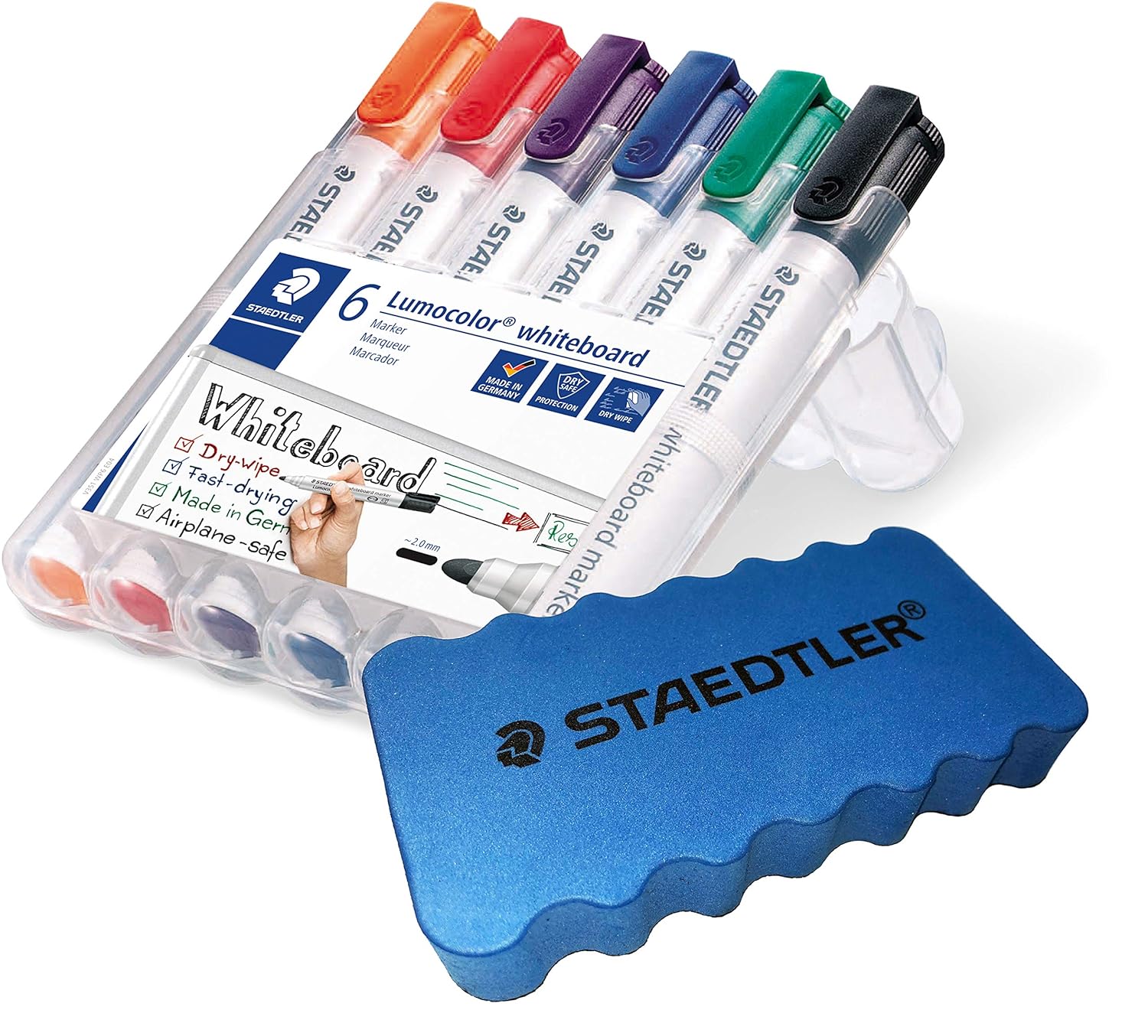 Staedtler 351 WP6 Marqueur pour tableau blanc Lumocolor Pointe ogive env.